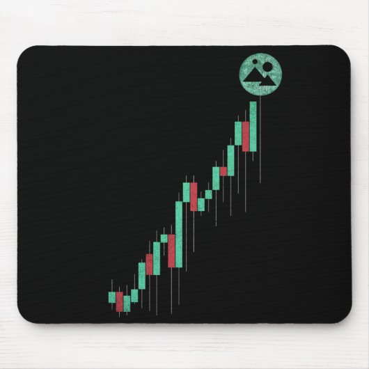 Stock Chart Decentraland MANA Coin Trading Crypto Muismat (Voorkant)