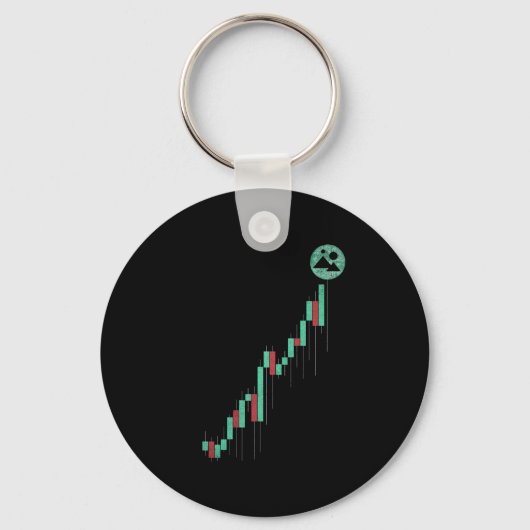 Stock Chart Decentraland MANA Coin Trading Crypto Sleutelhanger (Voorkant)
