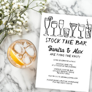 Stock de bar grillige cocktail Drink Verloving Kaart