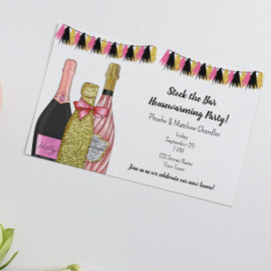 Stock de Bar Housewarming Party uitnodiging