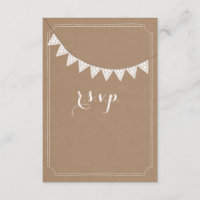 Stock de carte Inspiré Eyelet Bunting mariage RSVP