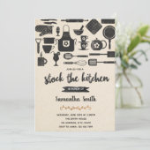 Stock de keuken bruids douche Uitnodiging (Staand voorkant)