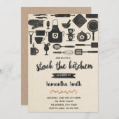 Stock de keuken bruids douche Uitnodiging (Voorkant / Achterkant)