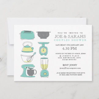 Stock de la cuisine Couples Douche Invitation