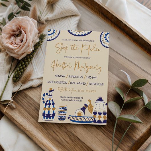 Stock de la cuisine nuptiale douche Invitation