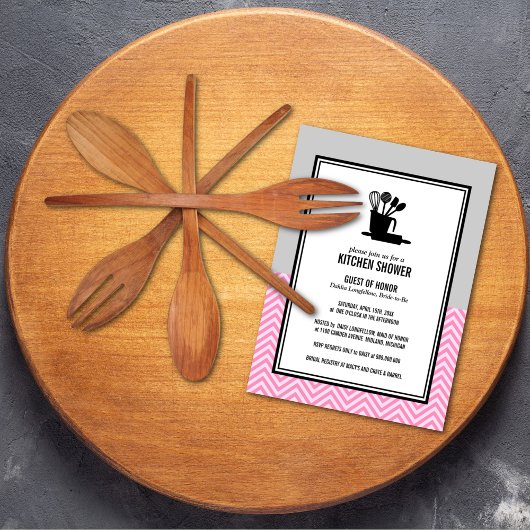 Stock de la cuisine nuptiale douche Invitations
