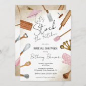 Stock de la cuisine thème Bridal Shower Invitation (Devant / Derrière)