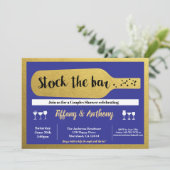 Stock de la marine invitation bar bleu et or (Debout devant)