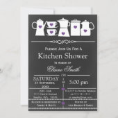 stock de tableau noir la cuisine Invitation douche (Devant)