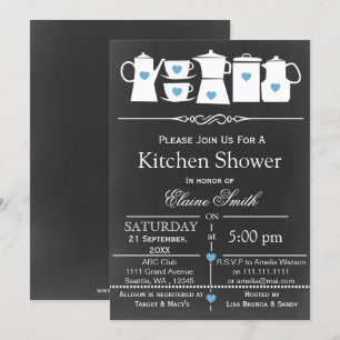 stock de tableau noir la cuisine Invitation douche