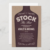 Stock des invitations à la douche Bar (Devant / Derrière)