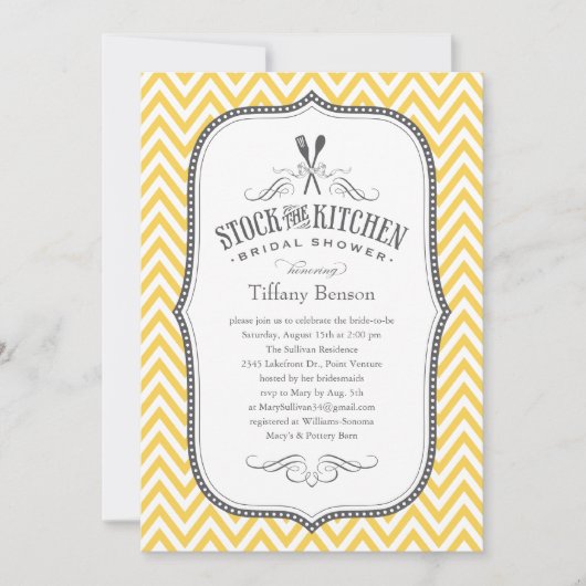 Stock des invitations pour une douche nuptiale (Devant)
