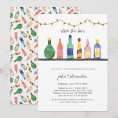 Stock du bar 2 invitation wedding shower (Devant / Derrière)