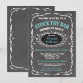 Stock du bar bachelor invitation (Devant / Derrière)