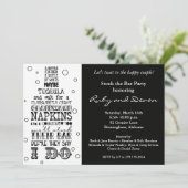 Stock du Bar Bottle Rhyme Party Invitation - Noir (Debout devant)