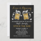 Stock du bar Bridal Shower Invitation Couples (Devant)
