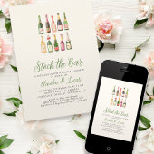 Stock du Bar Champagne Couples Douche Invitation