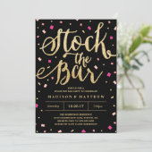 Stock du Bar Confetti Engagement Party Invitation (Debout devant)
