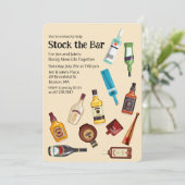 Stock du Bar Couples Coed Shower Invitation (Debout devant)