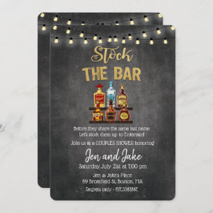 Stock du Bar Couples Coed Shower Invitation