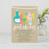 Stock du Bar Couples Coed Shower Invitation (Debout devant)