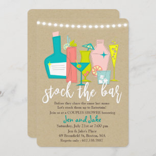 Stock du Bar Couples Coed Shower Invitation