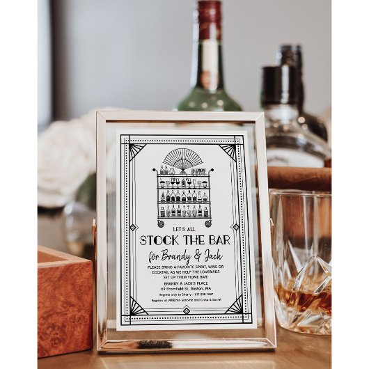 Stock du Bar Couples Coed Shower Invitation