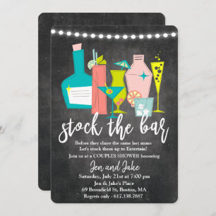 Stock du Bar Couples Coed Shower Invitation