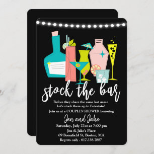 Stock du Bar Couples Coed Shower Invitation