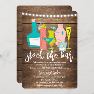 Stock du Bar Couples Coed Shower Invitation