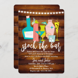 Stock du Bar Couples Coed Shower Invitation