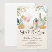 Stock du Bar Couple's Shower Invitation (Devant / Derrière)