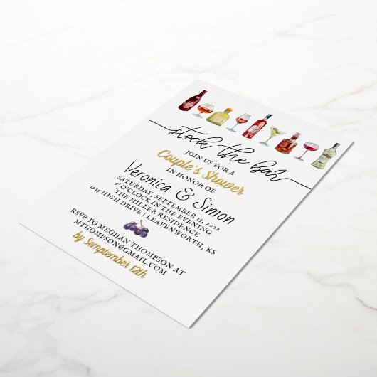 Stock du Bar Couple's Shower Invitation (Rotation)