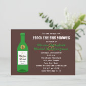 Stock du Bar Couples Shower Invitation - Brown (Debout devant)