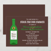 Stock du Bar Couples Shower Invitation - Brown (Devant / Derrière)