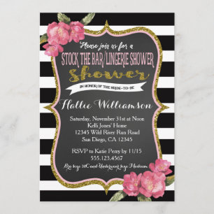Stock du Bar & Lingerie Bridal Shower Invitation
