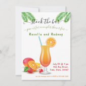 Stock du Bar Orange Couples Douche Invitation (Devant)