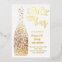 Stock du bar vin d'anniversaire adulte invitation