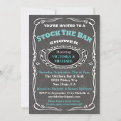Stock du bar wedding shower invitation (Devant)