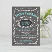 Stock du bar wedding shower invitation (Debout devant)