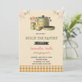 Stock du garde-manger invitation de douche nuptial (Debout devant)
