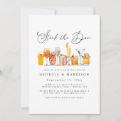 Stock Élégant Le Bar Couples Douche Invitation (Devant)