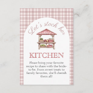 Stock haar Keuken Recept Vrijgezellenfeest kaart