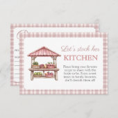 Stock haar Keuken Recept Vrijgezellenfeest kaart (Voorkant / Achterkant)