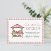 Stock haar Keuken Recept Vrijgezellenfeest kaart (Staand voorkant)