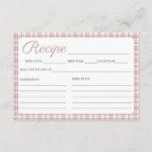 Stock haar Keuken Recept Vrijgezellenfeest kaart (Achterkant)