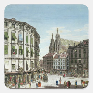 Stock-im-Eisen-Platz, met St. Stephan's Vierkante Sticker