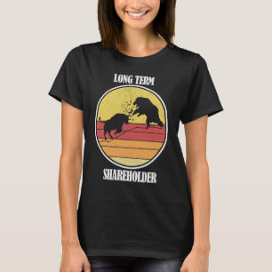 Stock Investing Bull vs Beer Lange termijn aandeel T-shirt