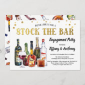 Stock Invitation du Bar Engagement Party (Devant / Derrière)