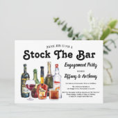 Stock Invitation Vintage du Bar Engagement Party (Debout devant)